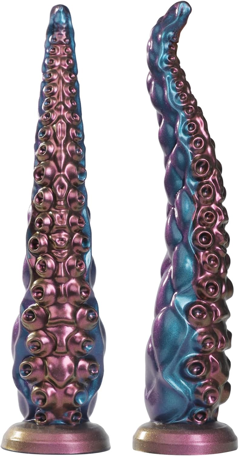Extra Large Rainbow Realistic Dildo with Suction Cup - 47cm Premium Liquid Silicone