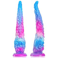 Extra Large Rainbow Realistic Dildo with Suction Cup - 47cm Premium Liquid Silicone