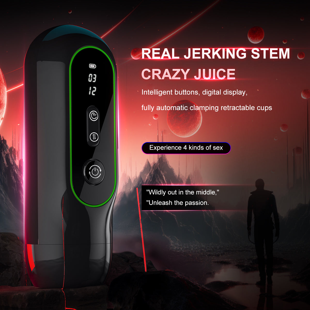 Space Traveler Male Masturbator with APP Control - 9 Vibration Modes USB Rechargeable