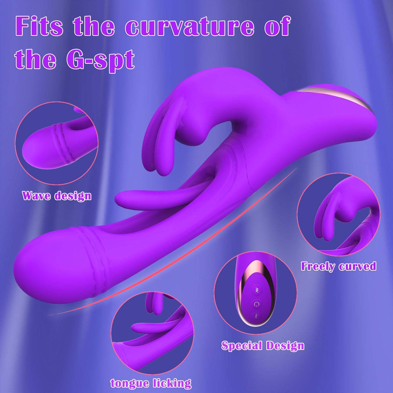Luxury 9-Function Wearable Vibrator - Vibrating Tongue Licking with Heating & APP Remote Control