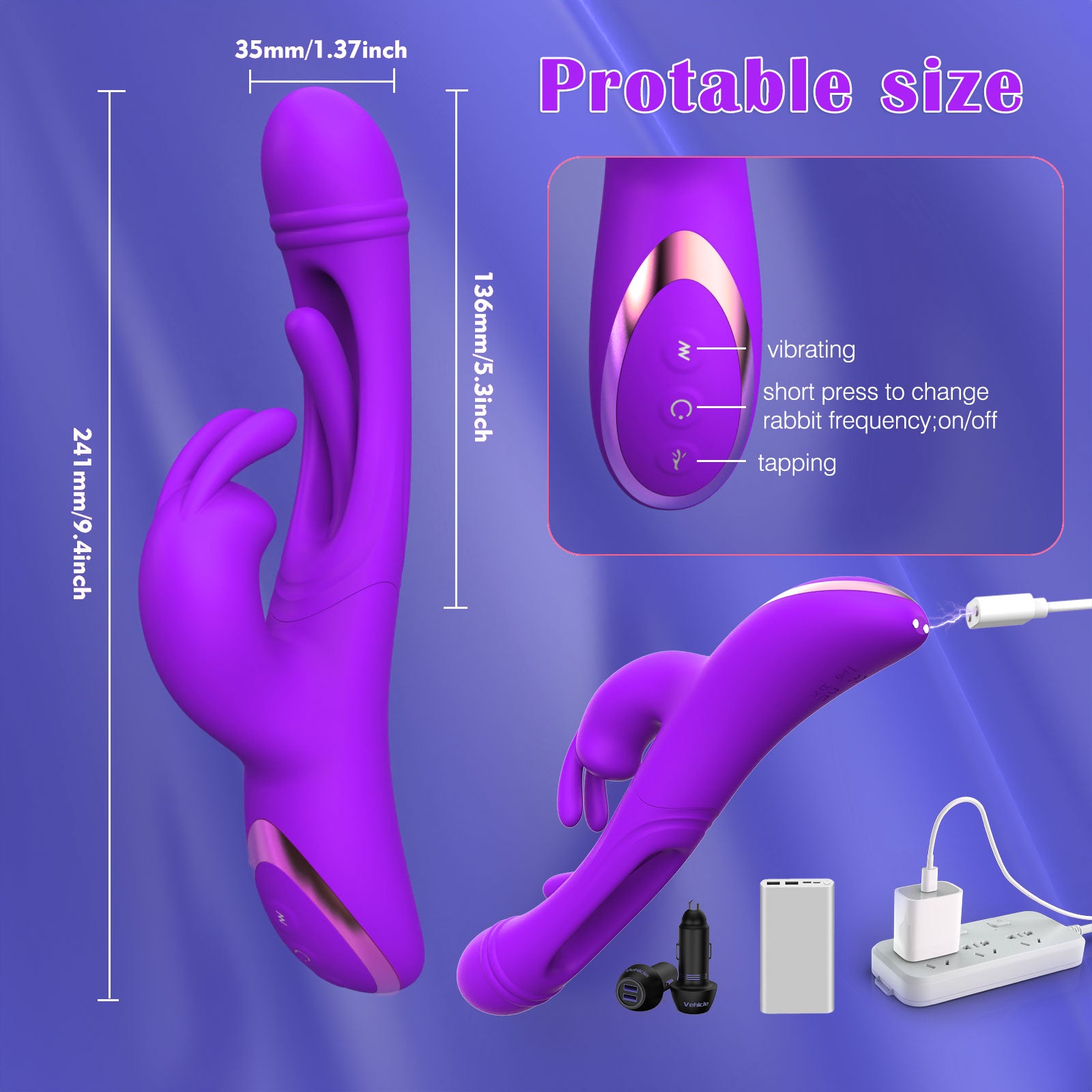 Luxury 9-Function Wearable Vibrator - Vibrating Tongue Licking with Heating & APP Remote Control