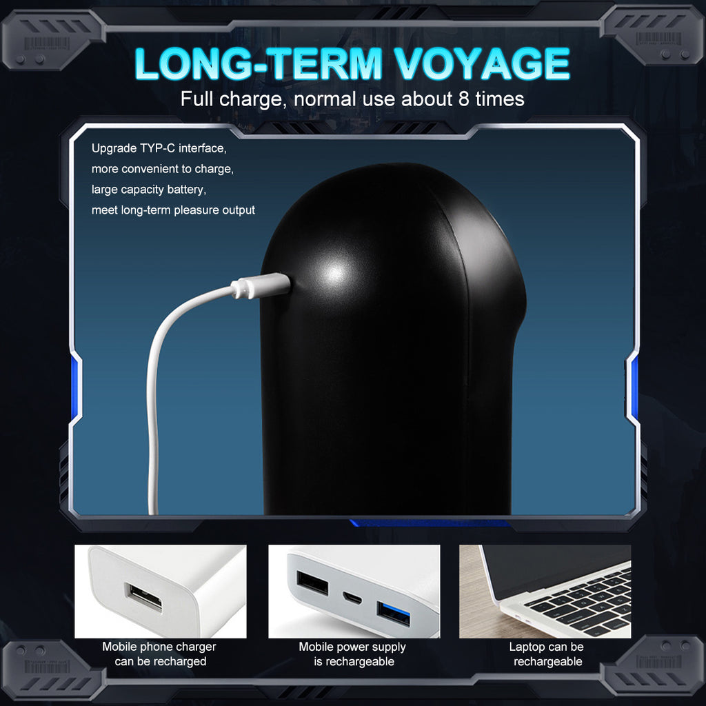 Premium Space Male Masturbator - Triple Motor Technology, Thrusting & Sucking & Vibration, Intelligent Heating, Type-C Fast Charging