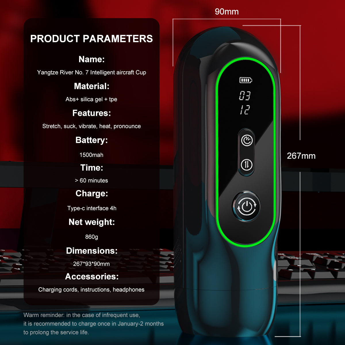 Space Traveler Male Masturbator with APP Control - 9 Vibration Modes USB Rechargeable