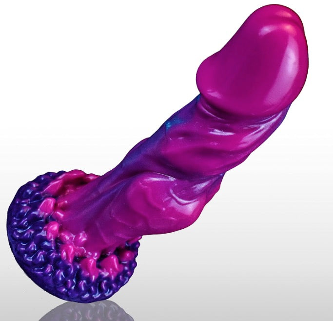 Liquid Silicone Physical Massager – Non-Vibrating, Blue, 22cm Height, 5cm Diameter, 457g, 9.5cm Suction Base – Titan