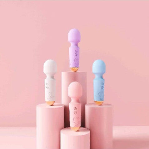 Mini Bullet Vibrator - USB Rechargeable Silicone Massager, Ultra Quiet <55dB, Compact & Portable