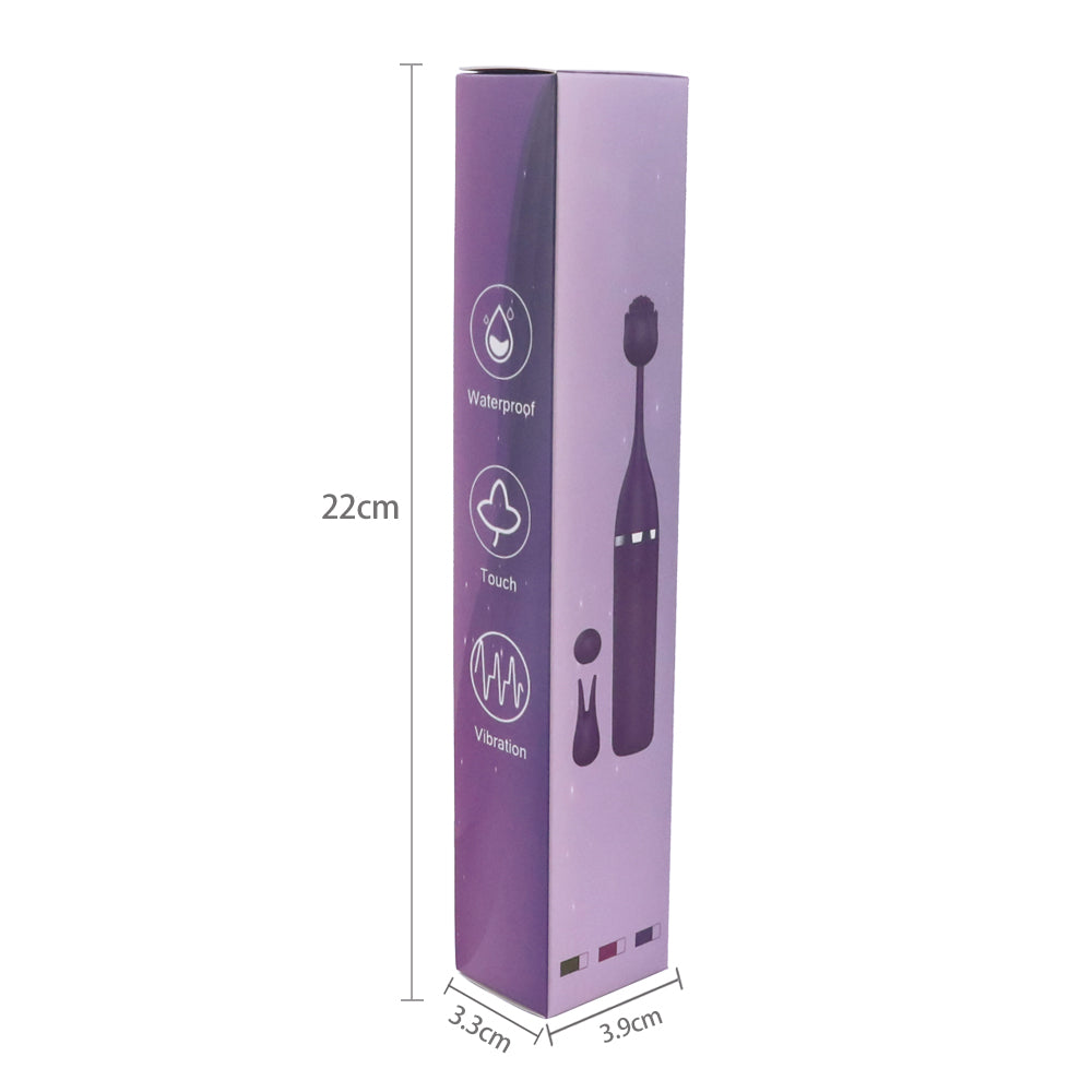 Dual-Action Tongue Licking Vibrator - 9 Vibration Modes + 9 Licking Modes USB Rechargeable Pleasure Device