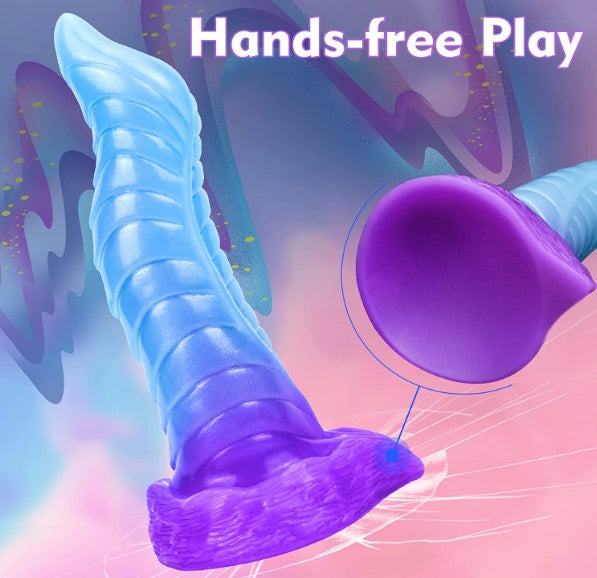 Pink Blue Realistic Dildo with Suction Cup - 20cm Premium Liquid Silicone