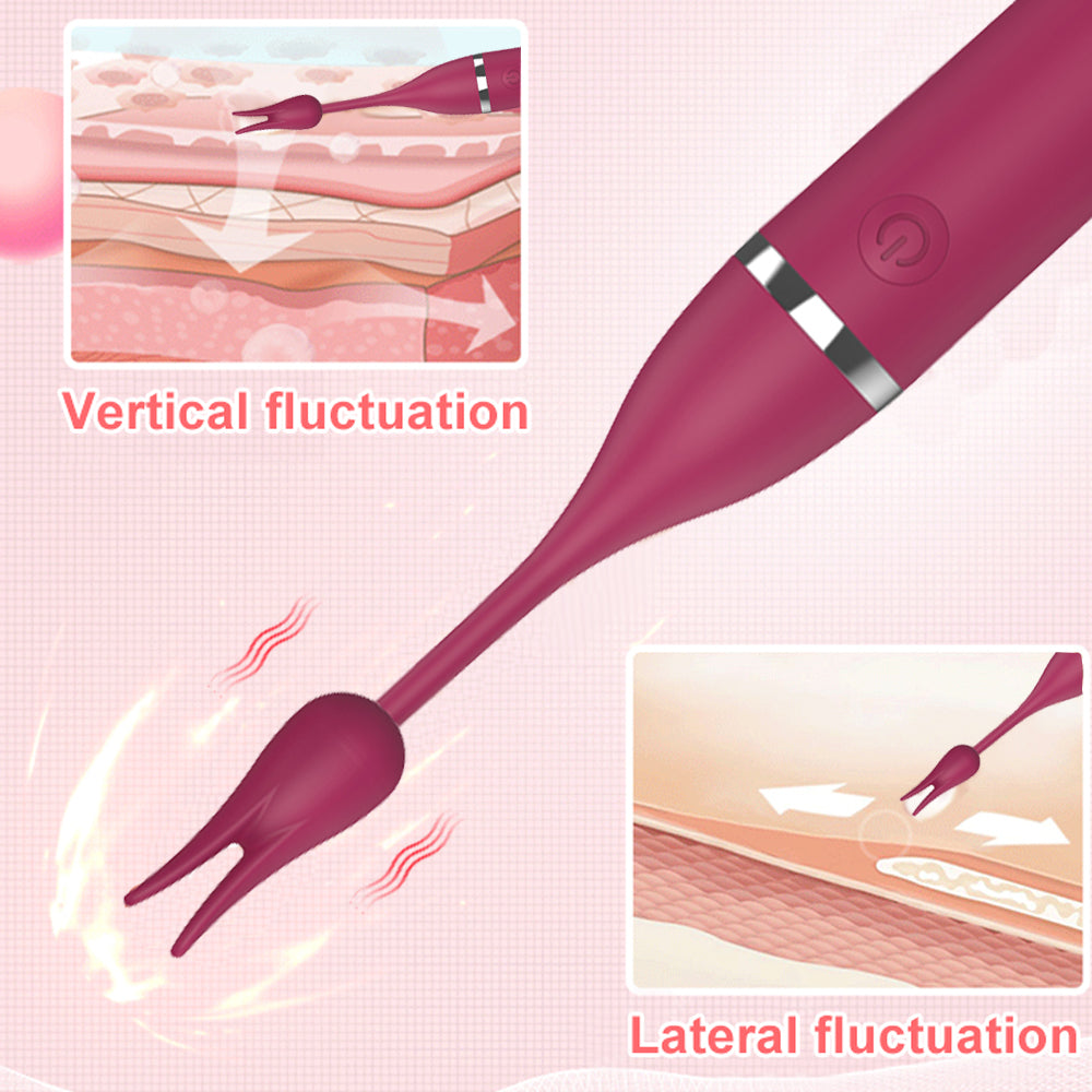 Dual-Action Tongue Licking Vibrator - 9 Vibration Modes + 9 Licking Modes USB Rechargeable Pleasure Device