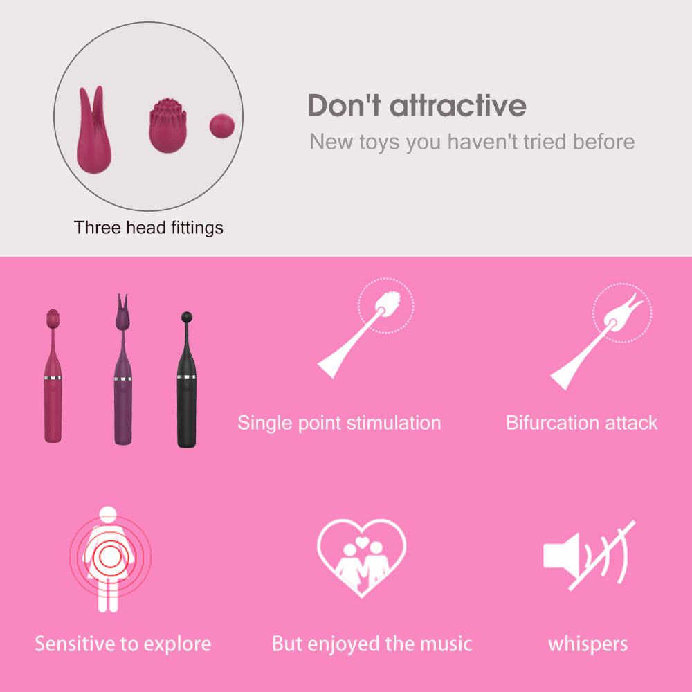 Dual-Action Tongue Licking Vibrator - 9 Vibration Modes + 9 Licking Modes USB Rechargeable Pleasure Device