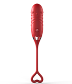 Textured Vibrating Bullet with Finger Loop - USB Rechargeable Silicone Massager Ultra Quiet <50dB
