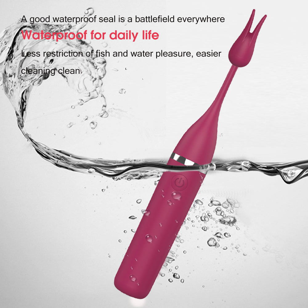 Dual-Action Tongue Licking Vibrator - 9 Vibration Modes + 9 Licking Modes USB Rechargeable Pleasure Device