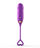 Textured Vibrating Bullet with Finger Loop - USB Rechargeable Silicone Massager Ultra Quiet <50dB