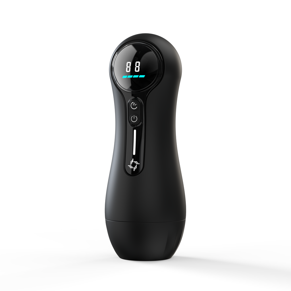 Male Masturbator with Sucking & Vibration - 4 Suction + 9 Vibration Modes, LED Display, USB Rechargeable