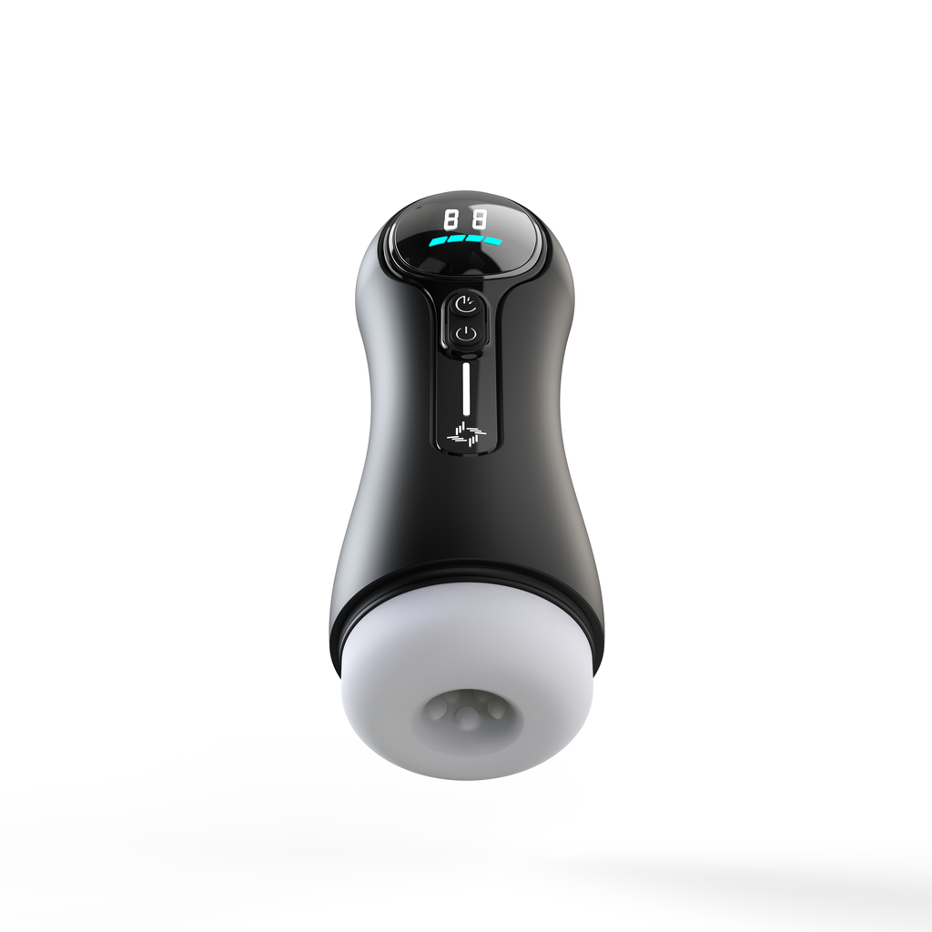 Male Masturbator with Sucking & Vibration - 4 Suction + 9 Vibration Modes, LED Display, USB Rechargeable