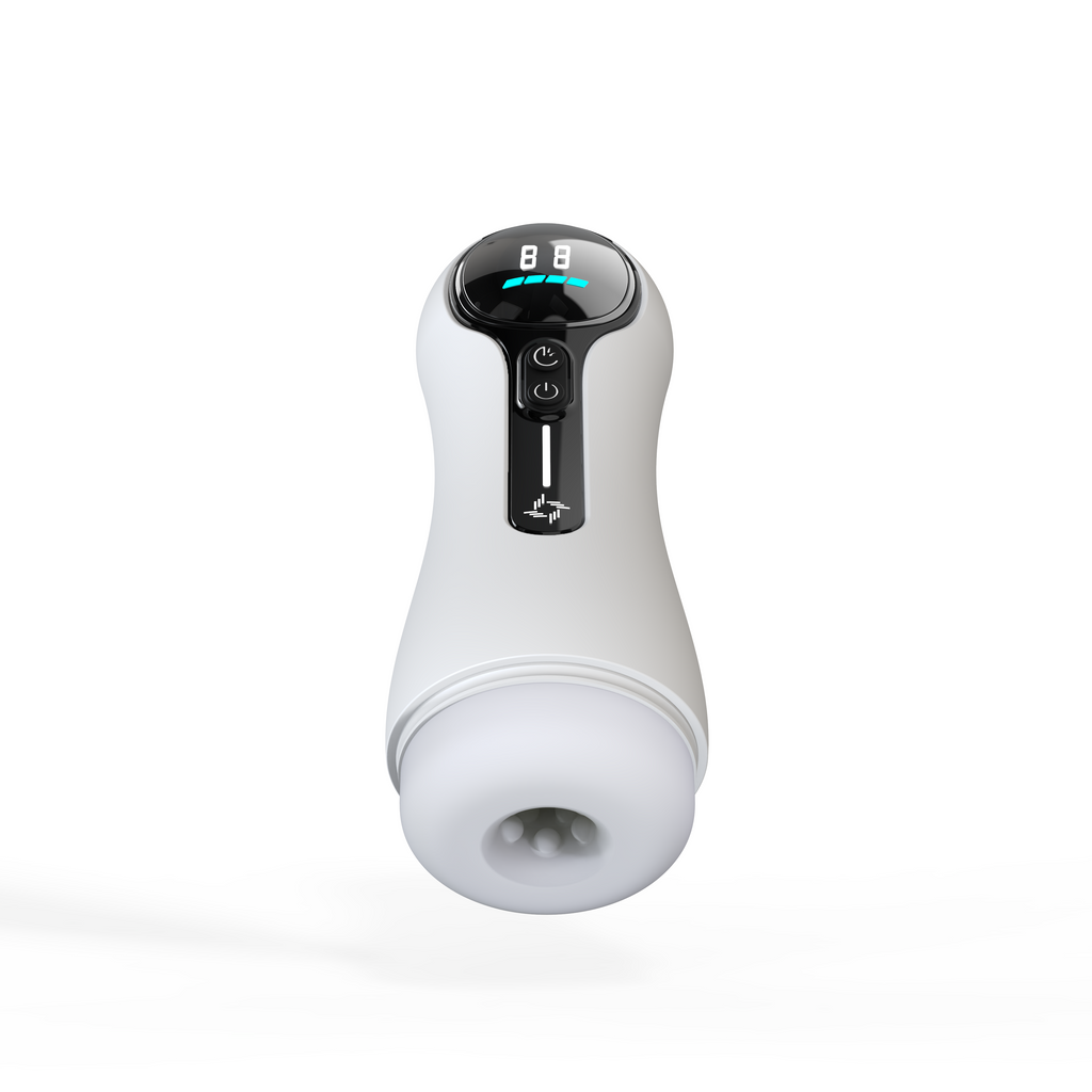 Male Masturbator with Sucking & Vibration - 4 Suction + 9 Vibration Modes, LED Display, USB Rechargeable