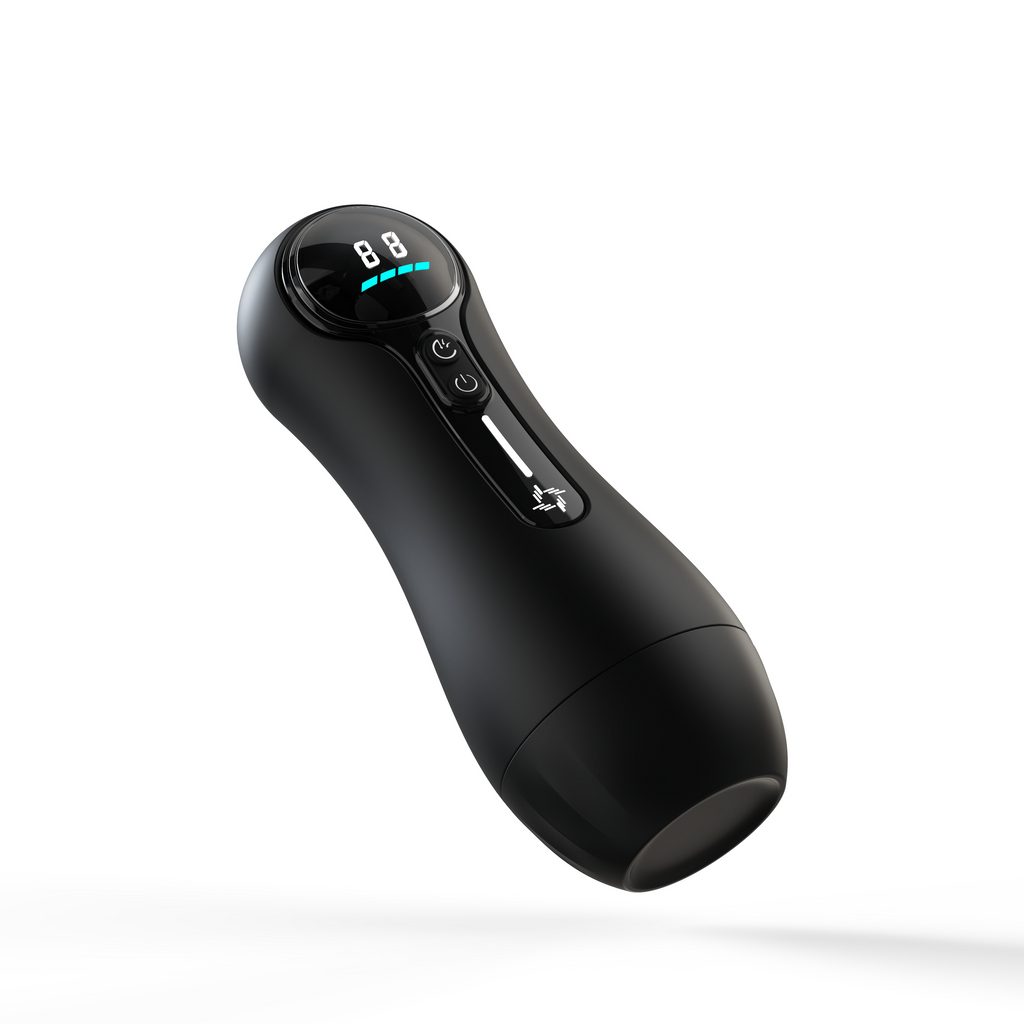 Male Masturbator with Sucking & Vibration - 4 Suction + 9 Vibration Modes, LED Display, USB Rechargeable