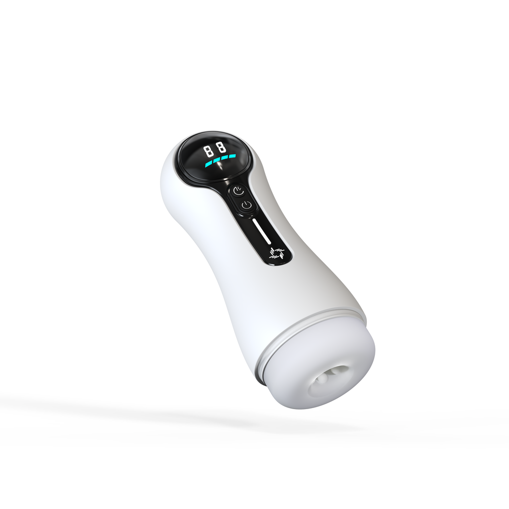 Male Masturbator with Sucking & Vibration - 4 Suction + 9 Vibration Modes, LED Display, USB Rechargeable