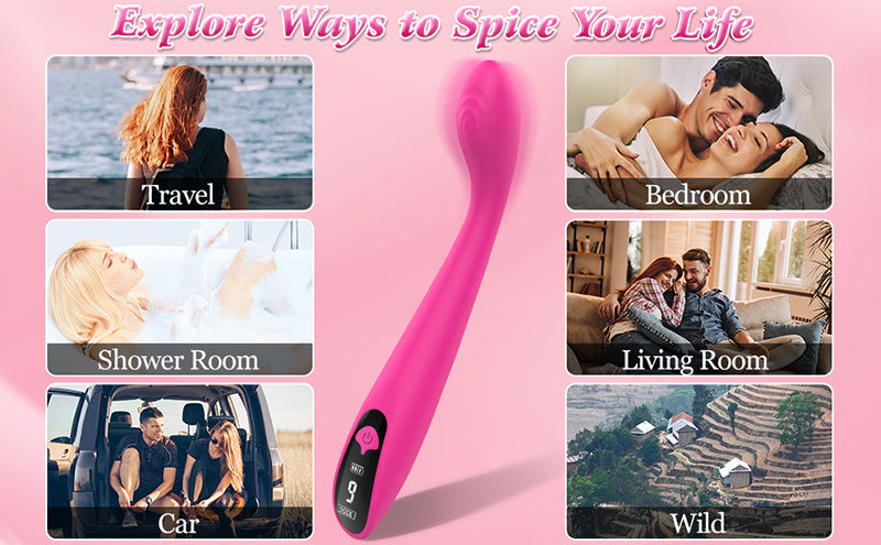 Compact Mini Vibrator - Premium Silicone+ABS Material, USB Rechargeable, Ultra Quiet Operation <50dB
