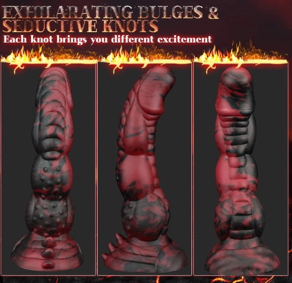 Ultra-Soft Liquid Silicone Textured Dildo with 8cm Suction Base, 8.5x2.1 Inch Hands-Free Toy, Flesh Color